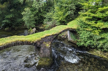 Wales - broen Pont Minllyn over river Dyfi ved Mallwyd