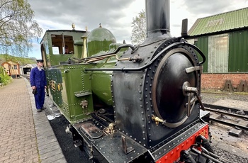 Wales - et af de gamle damplokomotiver på Welshpool & Llanfair Light Railway (Foto - Cymru Wales Crown Copyright)