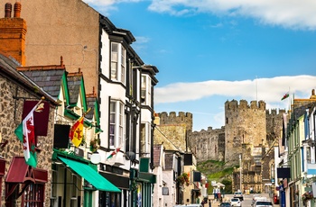 Wales - huse i Conwy by