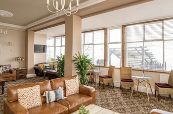 Wales - loungeområde på The Manor Hotel