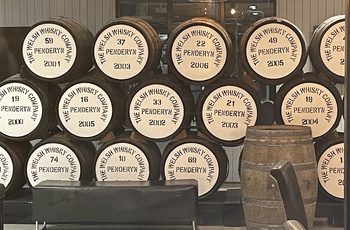 Wales - showroom hos Penderyn Destillery