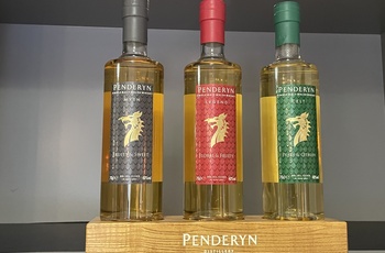 Wales - single malt whisky Myth, Legend og Celt fra Penderyn Destillery