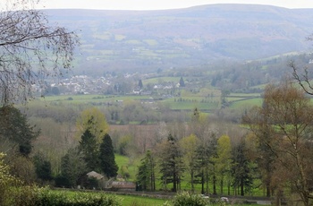 Wales - udsigten til Brecon National Park fra The Manor Hotel