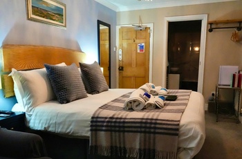 Wales, Aberaeron - de luxe værelset Carreg Las på Arosfa Guest House