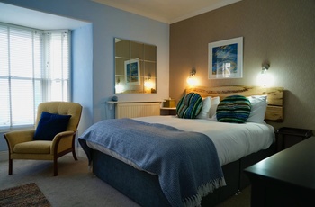 Wales, Aberaeron - hyggeligt værelse på Arosfa Guest House