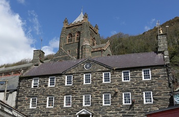 Wales, Barmouth - udsigt mod St. Johns Church
