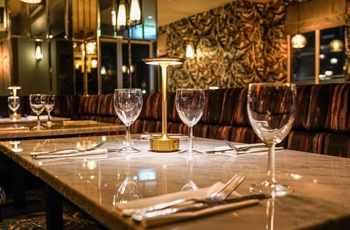 Wales, Betws-y-Coed - restauranten på Gwydyr Hotel