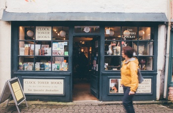 Wales, Hay on Wye - Clock Tower Book er en af byens mange boghandlere (Foto - Cymru Wales Crown Copyright)