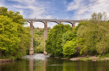 Wales, Llangollen - Pontcysylte Aqueduct spænder over River Dee