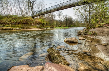 Wales, Newtown - kig ned af River Severn
