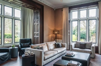 Wales, St Davids - opholdsstuen på det tidligere kloster Penrhiw Priory