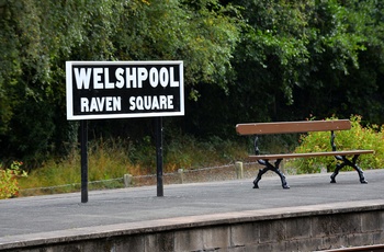 Wales, Welshpool - Raven Square stationen i Welshpool (Foto - Cymru Wales Crown Copyright)