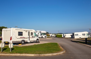 Campingplads med autocampere i Wales