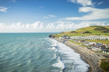 Campingplads ud til havet i Wales