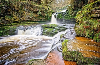 Vandfald i Brecon Beacons National Park i Wales