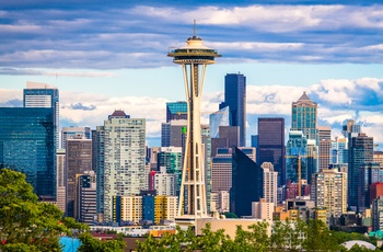 Space Needle og skyline i Seattle - Washington State