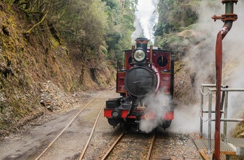 West Coast Wilderness Railway mellem Queenstown og Strahan - Tasmanien