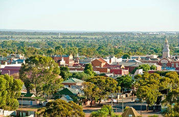 Udsigt til Kalgoorlie i Western Australia