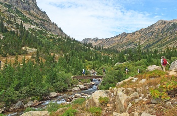 Vandring i Grand Teton National Park i Wyoming, USA