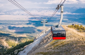 Kabelbare og dalen Jackson Hole i Wyoming, USA