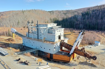 Dredge No. 4 udenfor Dawson City i Yukon, Canada