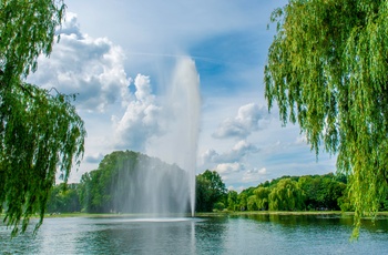 Springvand i parken Amtsgarten, Halle i Midttyskland