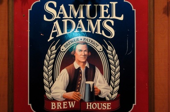 Samuel Adams bryggeriet i Boston - label med patrioten fra den amerikanske revolution