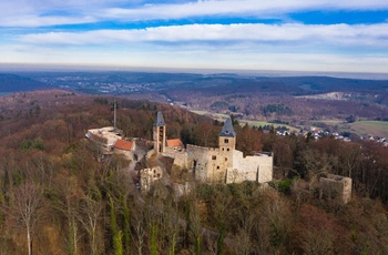 Burg Frankenstein - beliggende på en høj i Hessen