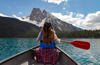 Kanotur på Emerald Lake i Canada 