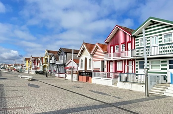 Cykeltur fra Porto til Lissabon - Portugals Atlanterhavskyst på cykel - Fiskerhuse, Costa Nova