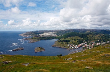 Kyststrækningen ved Flekkefjord i Norge
