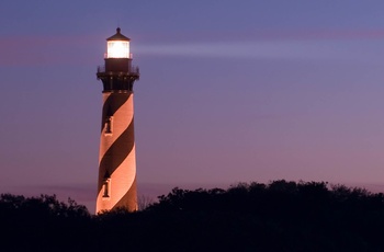 St. Augustine Fyrtårn i Florida, USA - tusmørke