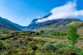 Fort William i Skotland - byen i højlandet - Her er det det nærliggende bjerg Ben Nevis