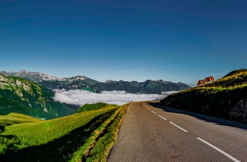 Col d'Aubisque i de franske Pyrenæer - Panoramaudsigt