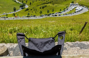 Col de Peyresourde i de franske Pyrenæer - berømt bjergvej og cykelstigning ifm. Tour de France