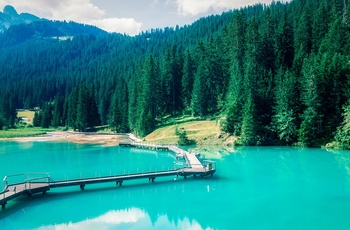 Courchevel i de franske Alper - Bjergsøen Lac de la Rosiere