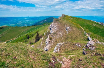 Grand Colombier bjerget i Frankrig - toppen af bjerget