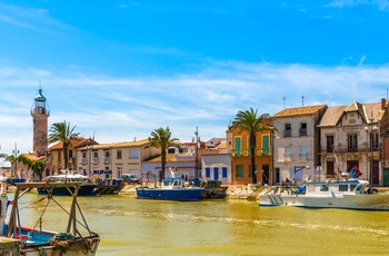 Havnen i Le Grau du Roi nær Montpellier, Frankrig