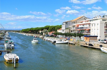 Kanalen i Palavas les Flots nær Montpellier, Frankrig