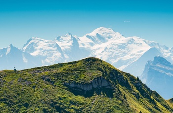 Morzine i de franske alper - flot udsigt mod Mont Blanc