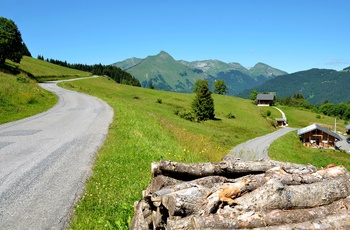 Morzine i de franske alper - bjergvej