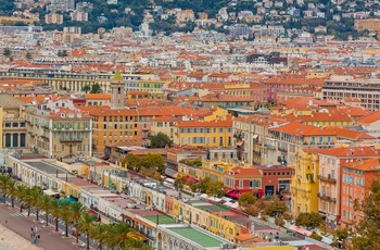 Udsigt over den gamle bydel i Nice, Provence