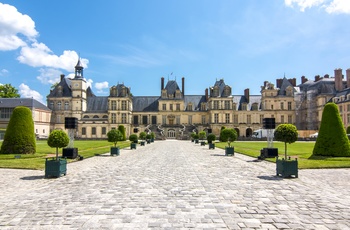 Det imponerende slot i Fontainebleau uden for Paris, Frankrig
