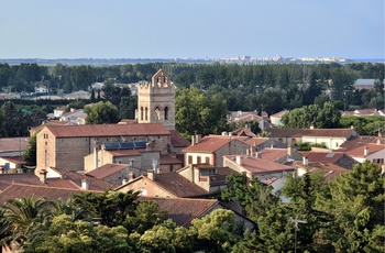 Udsigt over Saint-Cyprien, Frankrig