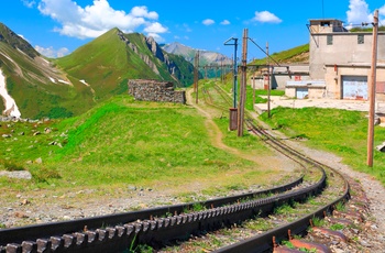 Saint-Gervais-les-Bains ved Mont-Blanc - bjergbanen op til Nid d'Aigle