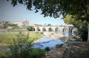 Tiberius-broen til byen Sommières, Frankrig