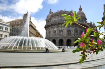 Smuk plads i Genova, Ligurien i Italien