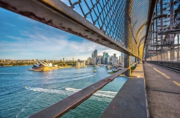 Sydney Harbour bridge og Operahuset