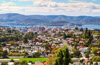 Panoramaudsigt til Hobart, Tasmanien