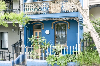 Klassisk husfacade i bydelen Paddington - Sydney